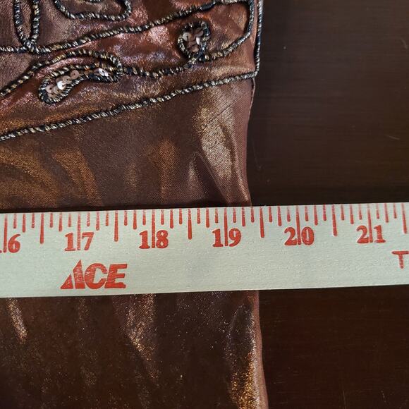 Vtg Morgan and Co Split Empire Waist Gown Dress 22 Fairy Grunge Whimsigoth Prom - Picture 13 of 14